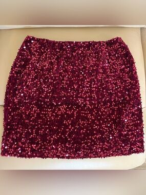 Velvet Sequin Skirt